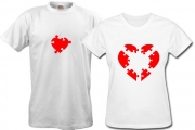2 футболки для пары пазлы-любви