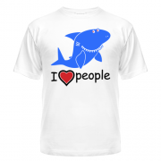 футболка Акула. I love people