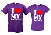 Футболки I love princess prince