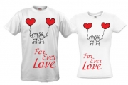 Комплект футболок для влюбленных For ever love