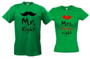 Парные футболки MR/MRS right