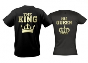 Парные футболки The king-his queen