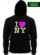Балахон I Love NY (Glow)
