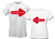 Парные футболки I'm with her и I'm with him