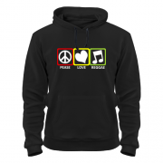 Толстовка Peace, Love, Reggae