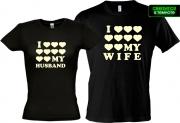 Комплект футболок Люблю свою жену мужа (Glow)