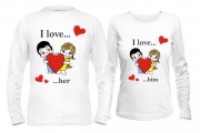 Парные кофты   I love her - him