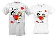Футболки для пары Love is..