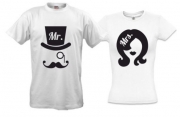 Парные футболки для влюбленных  Мr / mrs