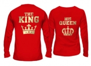 Парные лонгсливы The king-his queen